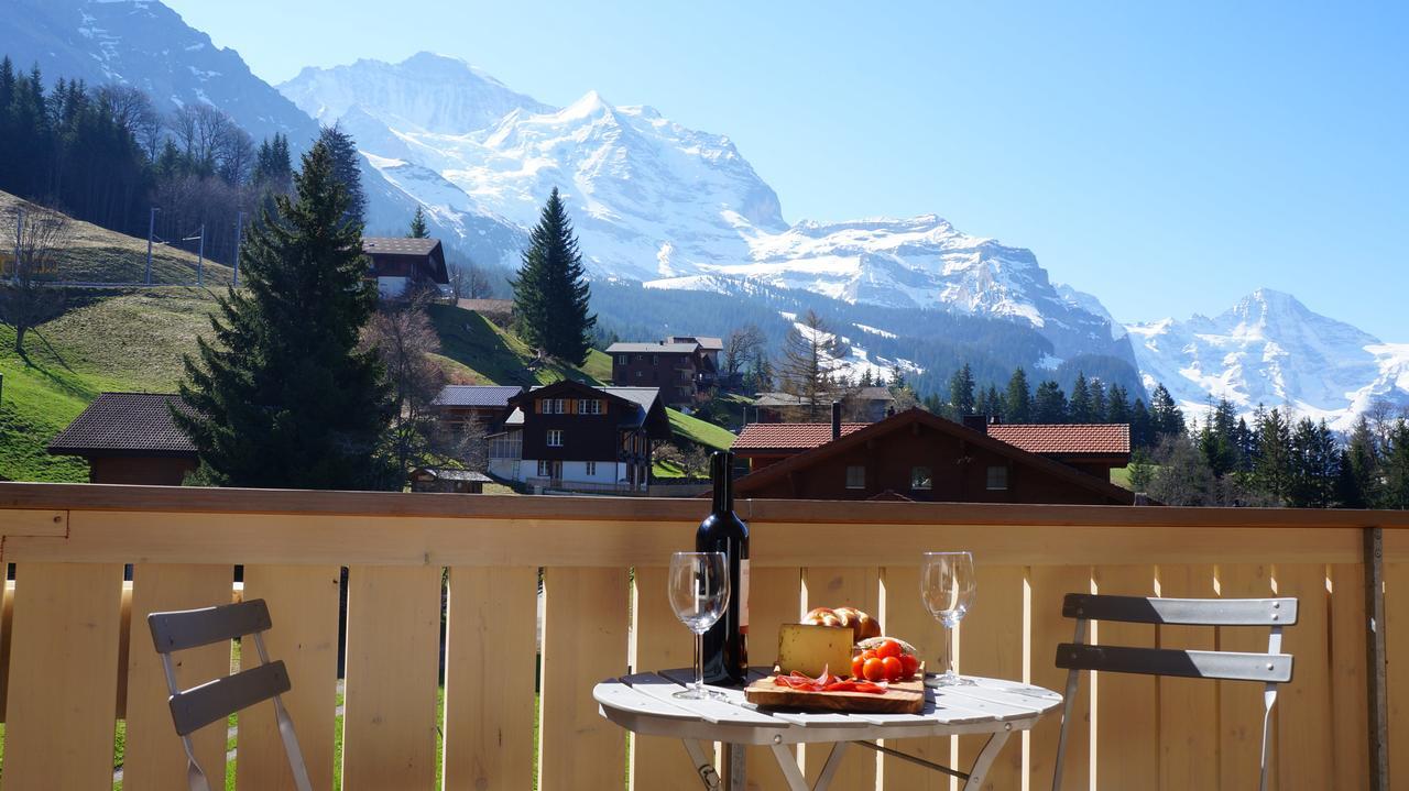 Chalet Brunner Penthouse Wengen Exterior photo